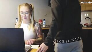 A girl is fucking to get good marks at college