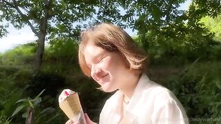 Don't lick the ice cream, suck my dick instead! A typical nympho’s move
