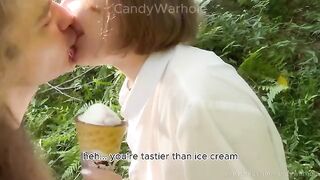 Don't lick the ice cream, suck my dick instead! A typical nympho’s move