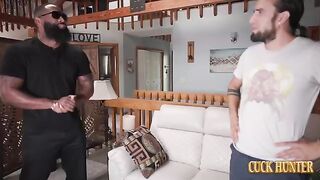 The man is fucking his wife on the couch and she loves it