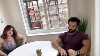 A girl gets a big dick during the massage from her stepfather in a steamy role-play scene