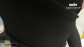 Busty cheating wife gets her skirt cummed on in POV style