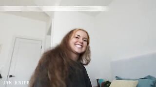 Girl was fucked by her boyfriend's friend, who has a huge cock