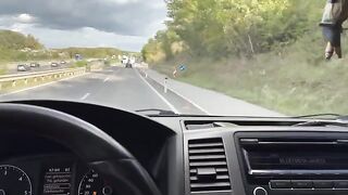 An incredible sex scene with the Uber driver right in his car