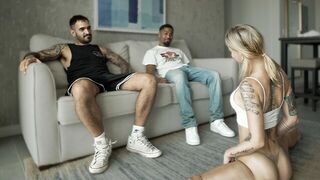 A wife gets her pussy stretched by a huge BBC in an intense scene