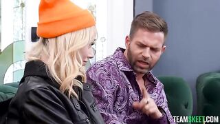 I sat a pretty woman with tattoos on my cock, and she moaned