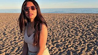An empty beach isn't exactly the place for intimate moments, but