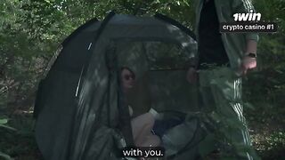 The guy knew just where to aim without a GPS in the forest