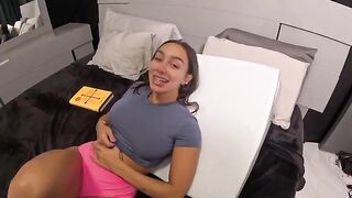 A classic scene with stepdad and stepdaughter, now face to face