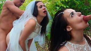 The bride has a great day, celebrating with her new husband in HD