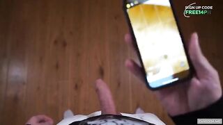 The girl was caught and fucked at the mouth