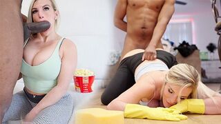 A stepmom gets her pussy destroyed by a huge black cock