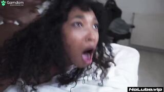 Babe almost came, but she withstood the heavy cock in her pussy