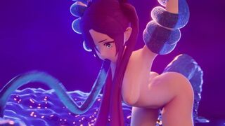 Genshin Impact - Mona's Christmas Gift [Uncensored Hentai 4K R-18 MMD]