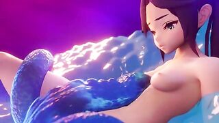 Genshin Impact - Mona's Christmas Gift [Uncensored Hentai 4K R-18 MMD]