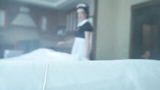 A ghostly maid encounters intense passion on Halloween 2021 in a spine-tingling scene