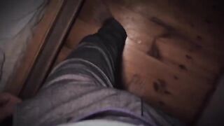 My big ass wife was playing with a dildo, but she rode my cock