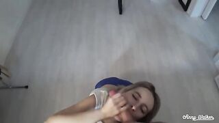 Anny Walker, in a roleplay scenario, helps her stepsister reach climax