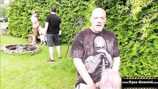 Peeping Tom with a big cock and no brain