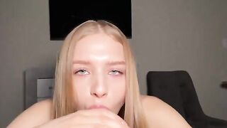 Barbie likes to suck large cocks and get sperm on her cute face