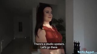 Agent took a cute naive girl to the studio for a steamy session