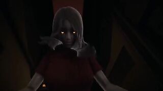 A scary experience with Alma in a cowgirl pose from a first-person perspective